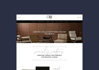 Custom shopify website for luxury furniture shop.