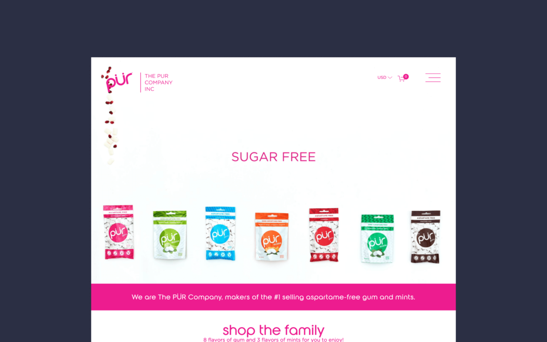Chewing Gum manufacturer e-commerce website