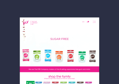 Chewing Gum manufacturer e-commerce website