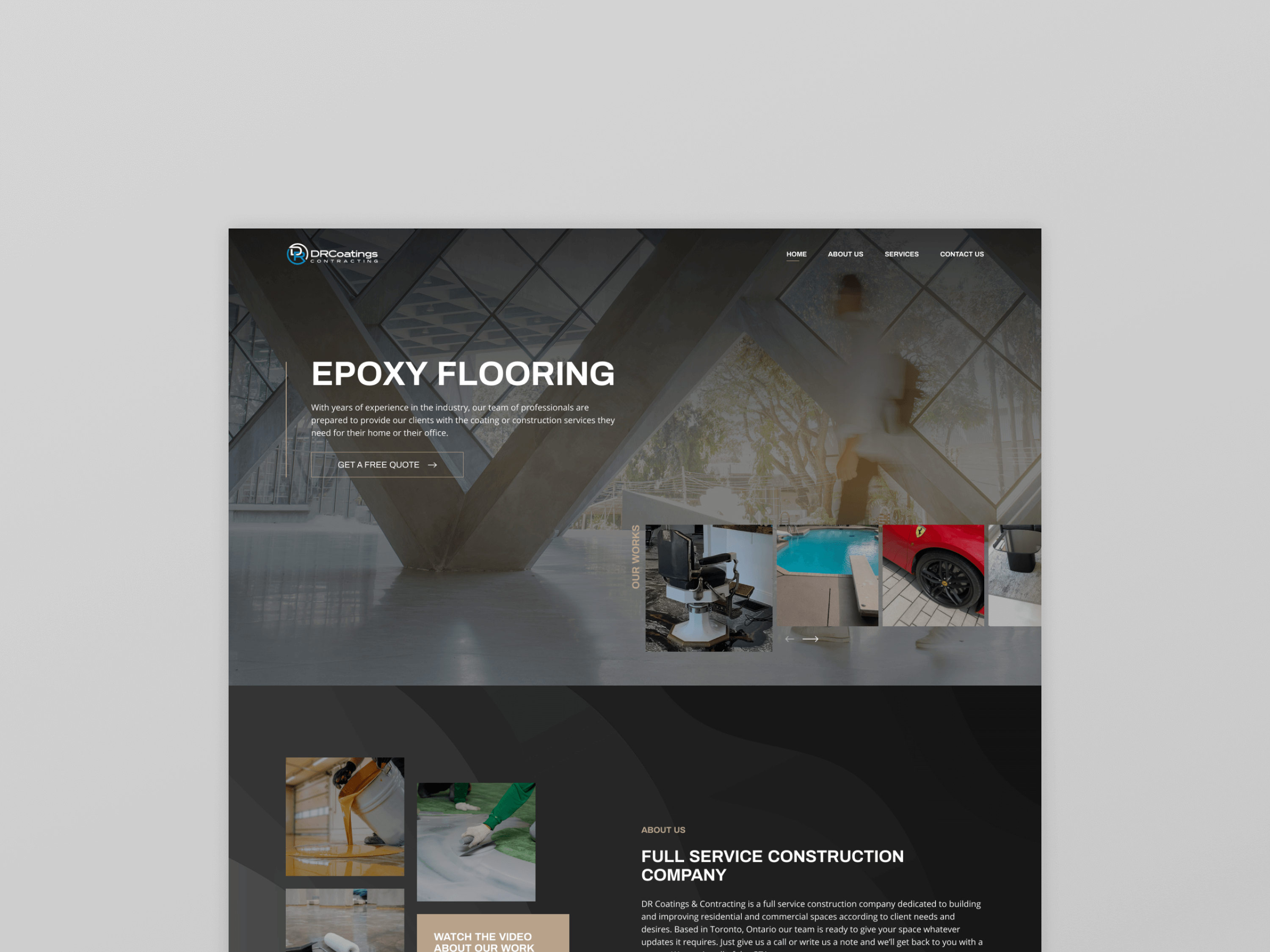 drcoatings home page screenshot