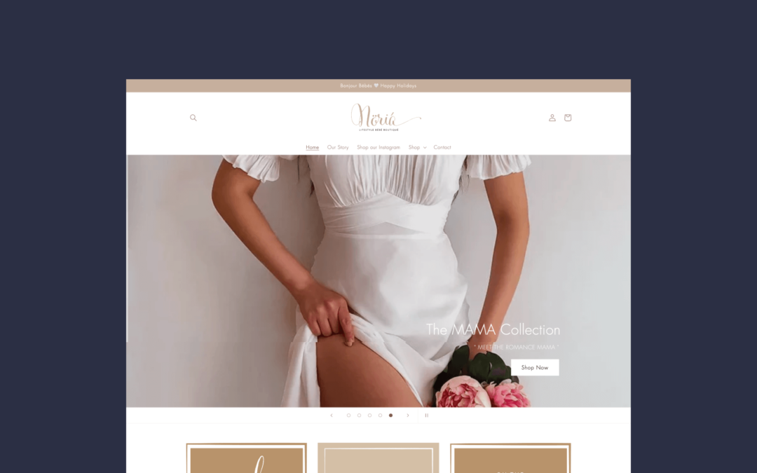 E-commerce website for children clothes shop